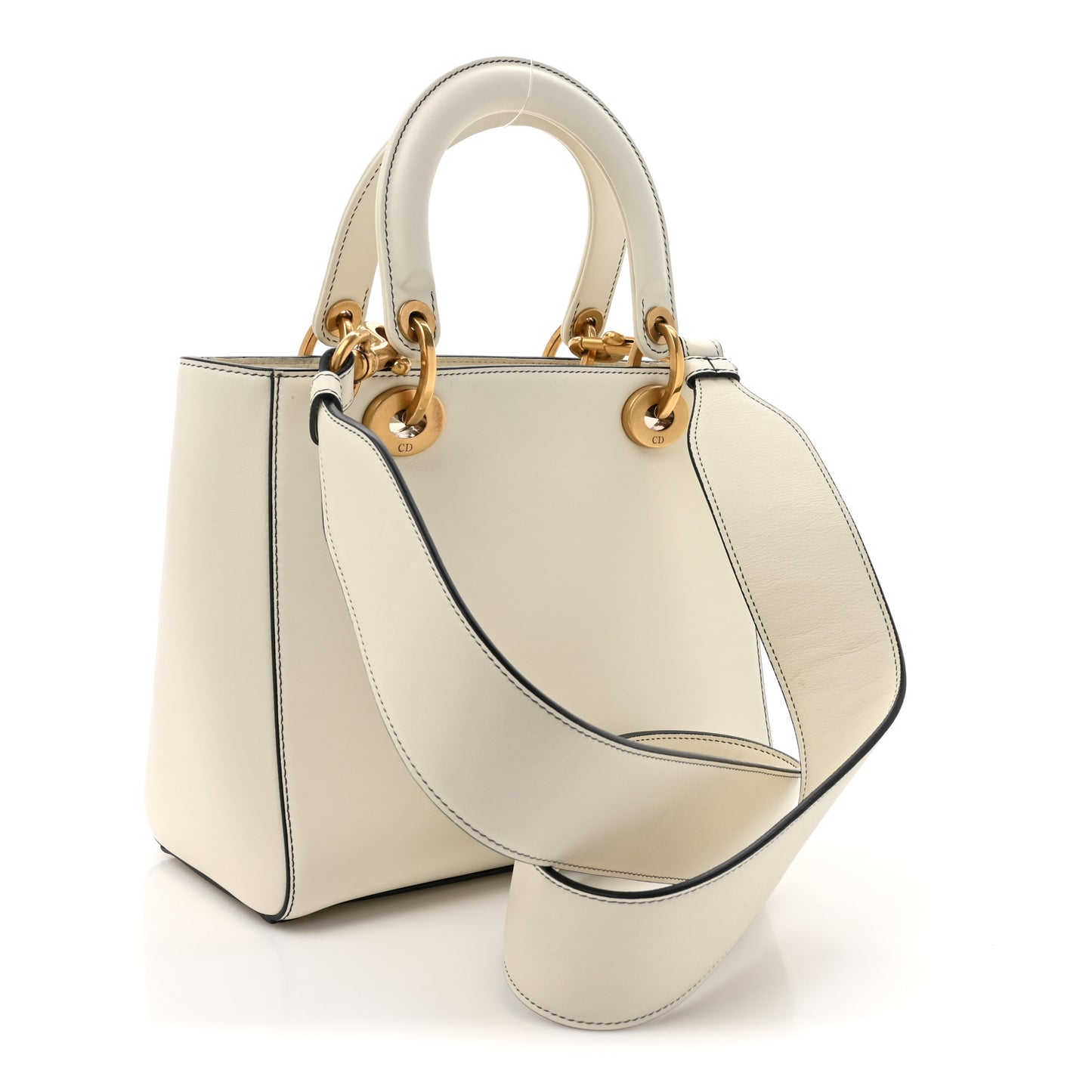 Calfskin Niki De Saint Phalle Heart Medium Supple Lady Dior Off White