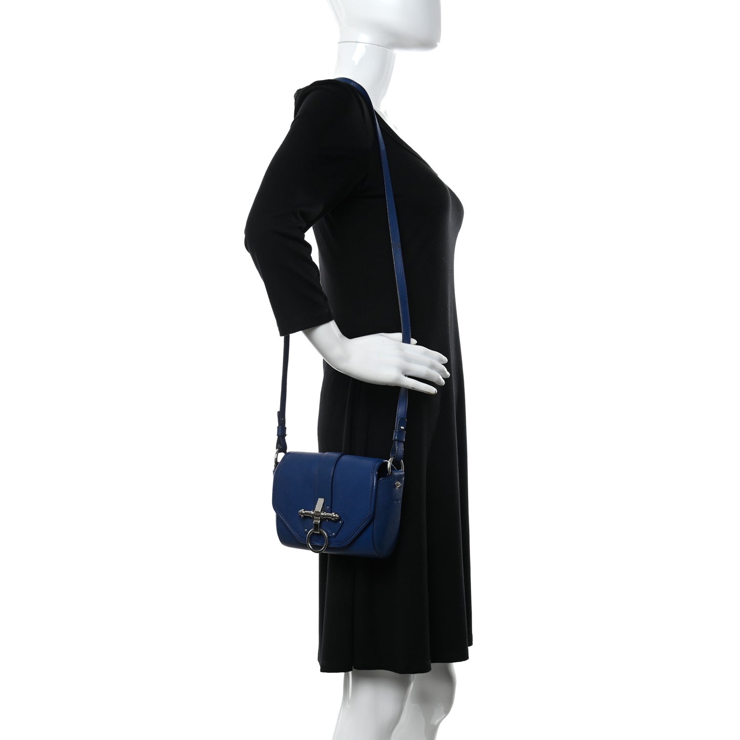 Sugar Goatskin Obsedia Shoulder Bag Navy