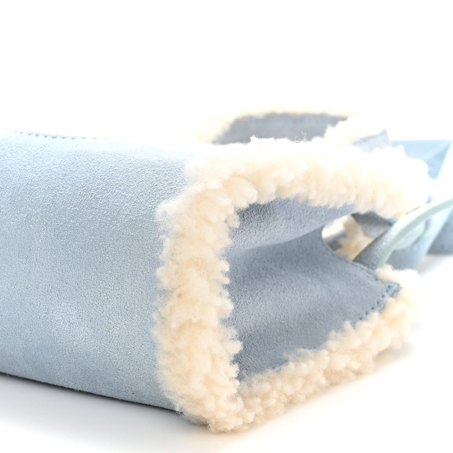 X UGG Suede Shearling Small Shopping Bag Blue