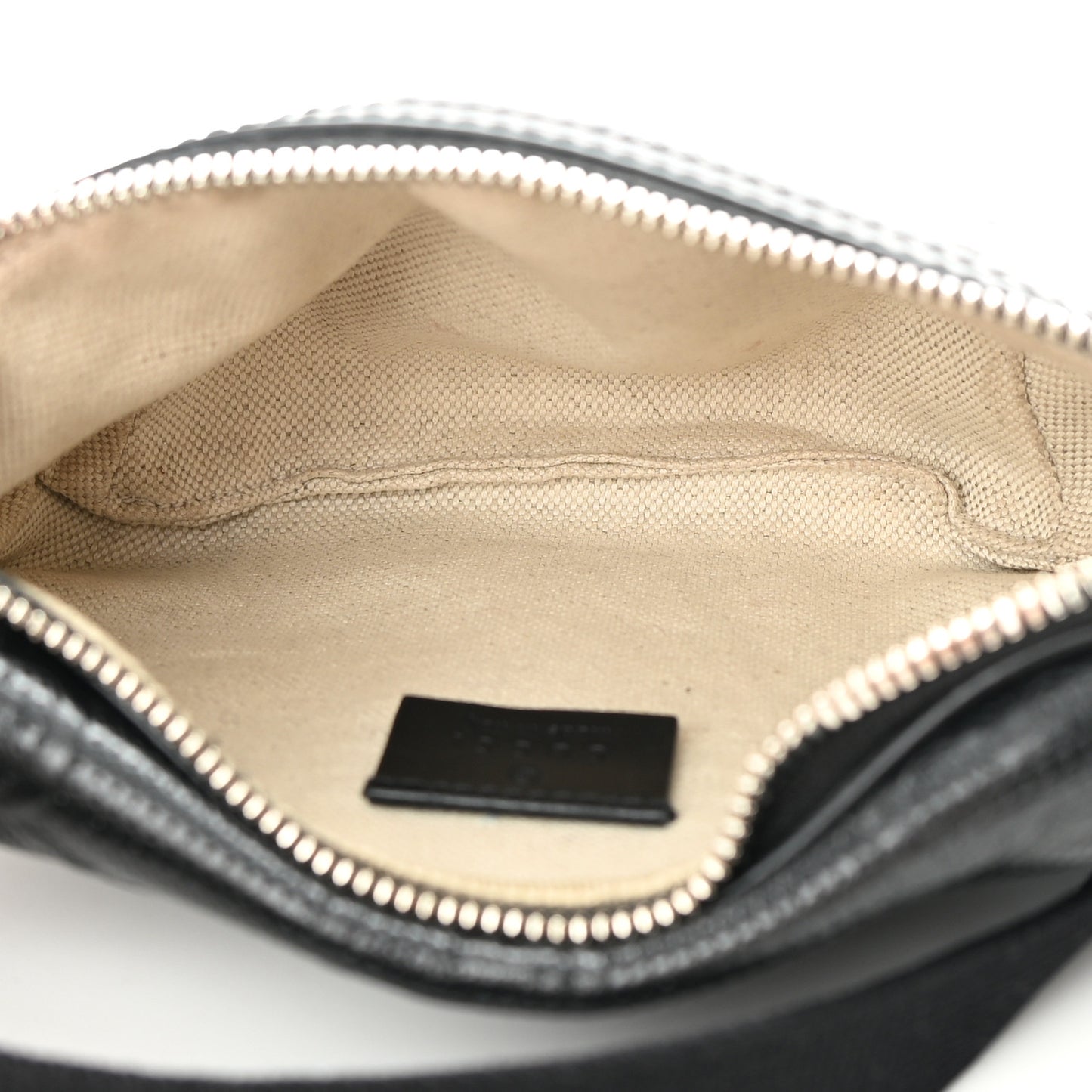 Calfskin GG Tennis Embossed Belt Bag Black
