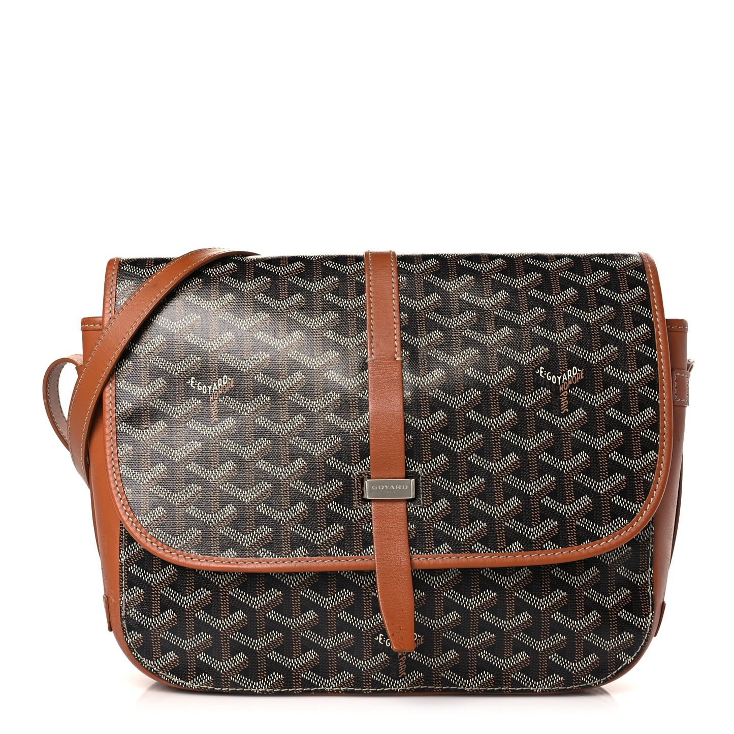 Goyardine Belvedere II MM Messenger Bag Black Gold