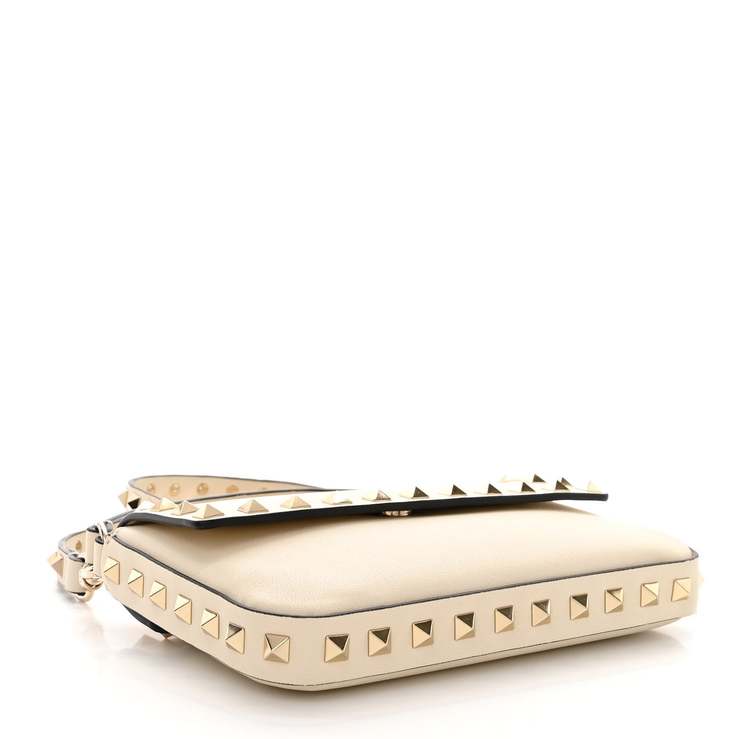 Valentino Garavani Calfskin Rockstud Crossbody Pouch Light Ivory 4 of 11