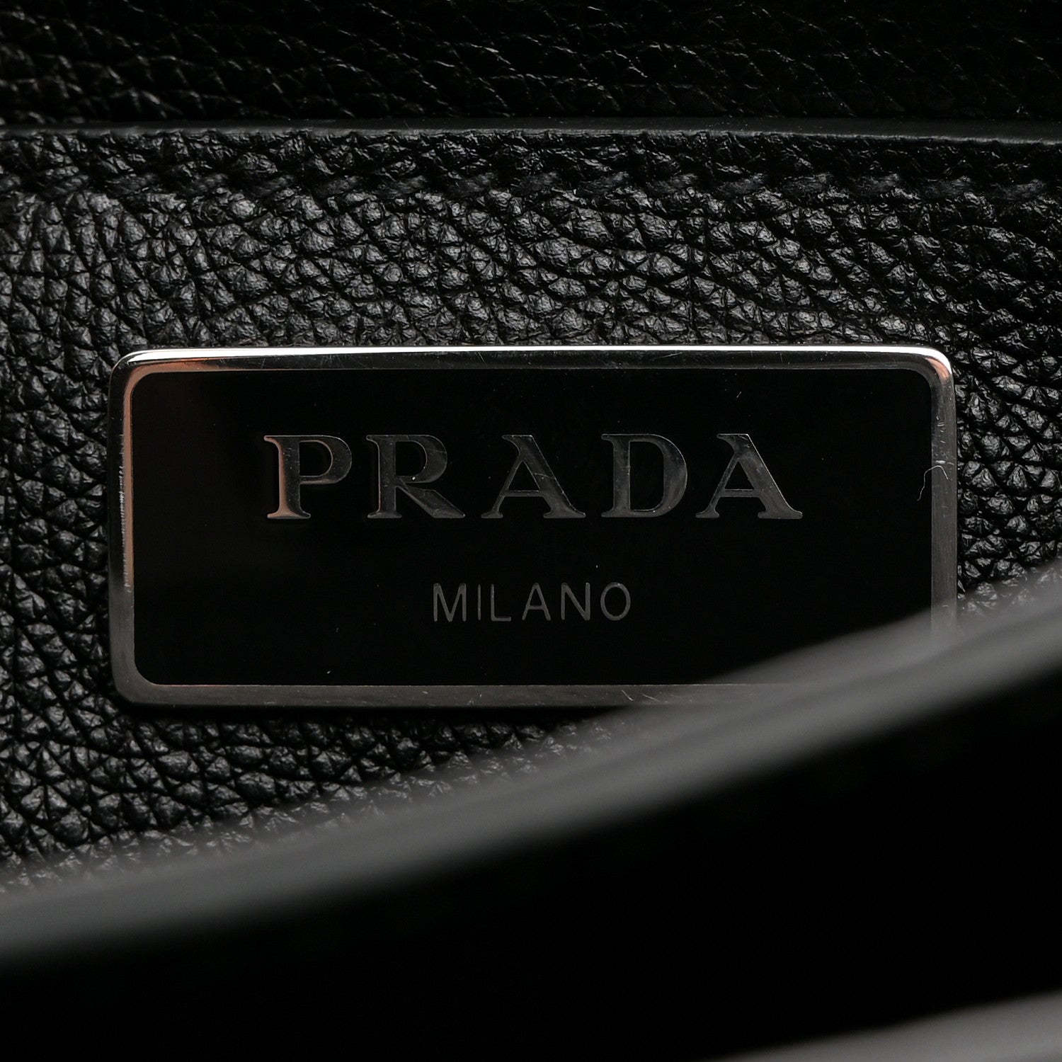 Prada Glace Calf Shoulder Bag Black 6 of 10