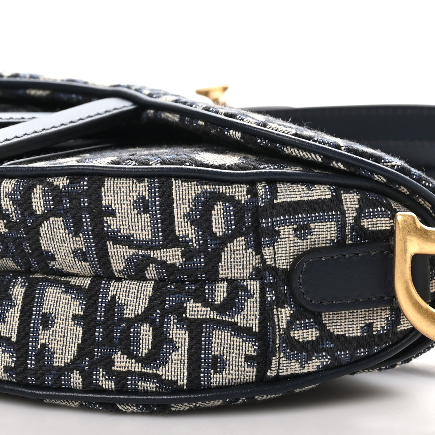Oblique Mini Saddle Bag With Strap Blue