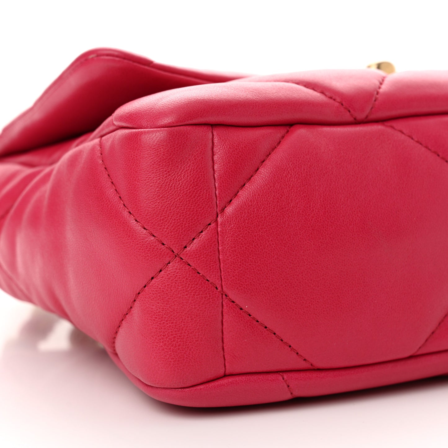 Lambskin Quilted Medium Chanel 19 Flap Dark Pink