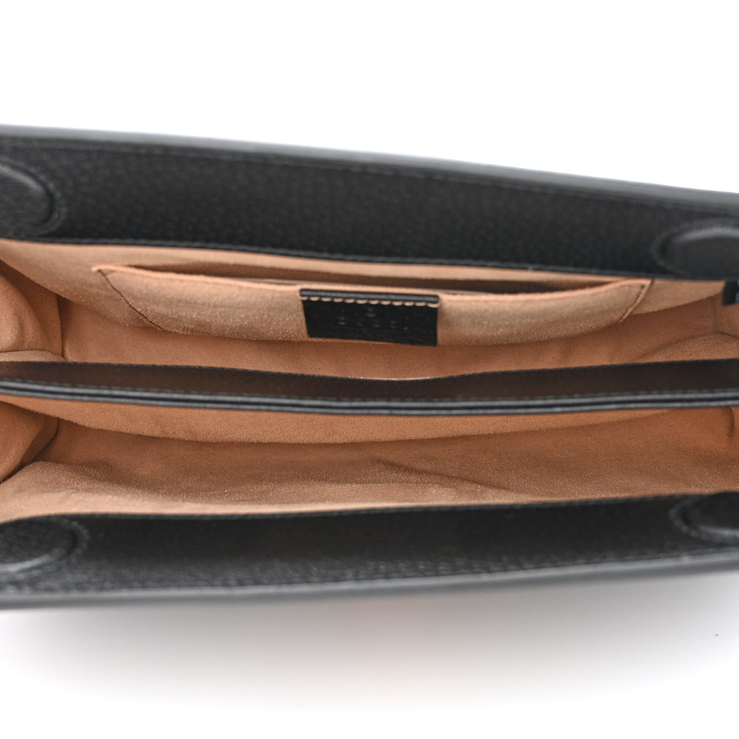 Textured Calfskin Web Small Ophidia Chain Shoulder Bag Black