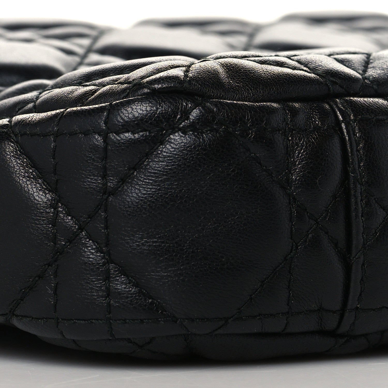Christian Dior Lambskin Cannage DiorQuake Pouch Black 8 of 10