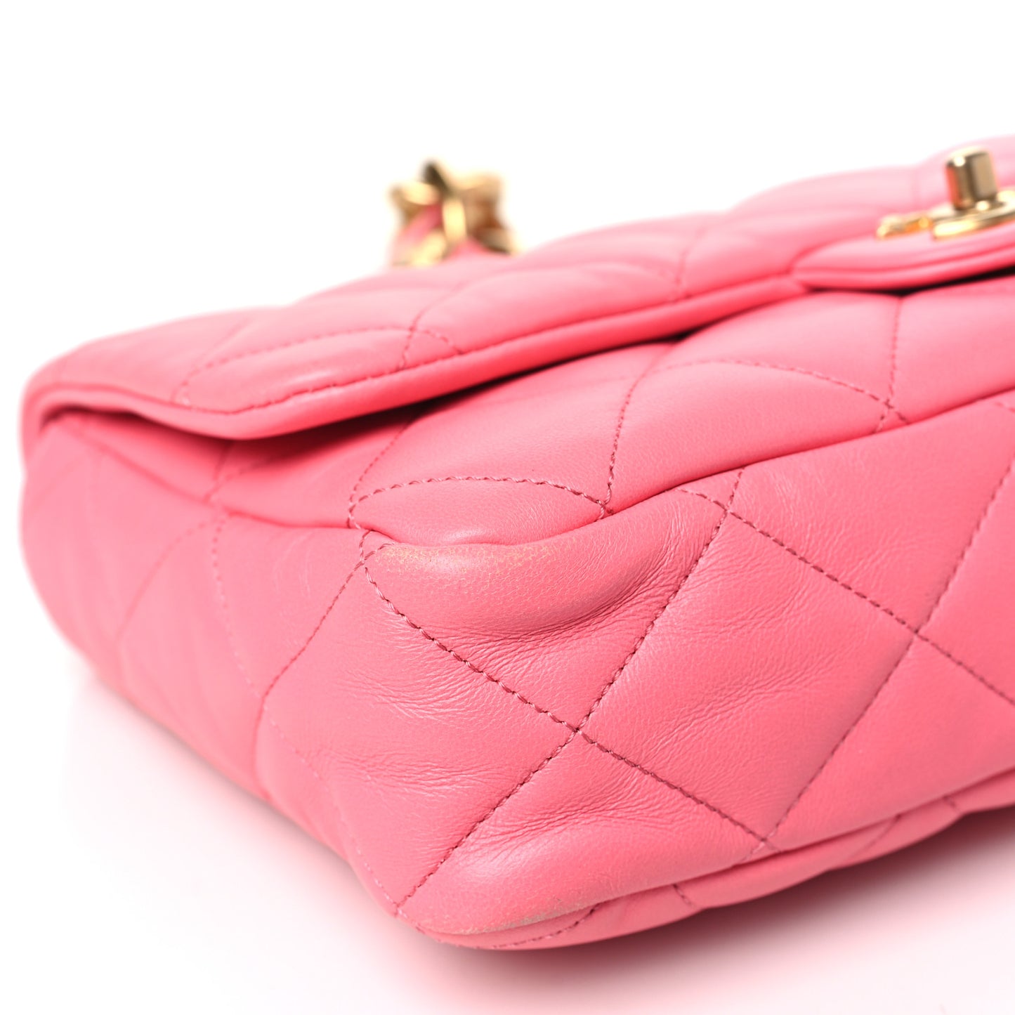 Lambskin Quilted Large CC Funky Town Flap Pink