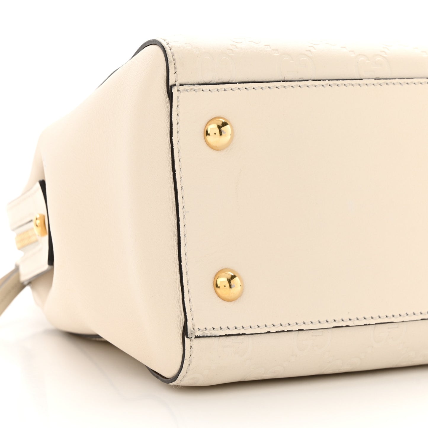 Guccissima Signature Medium Shoulder Tote Bag Mystic White