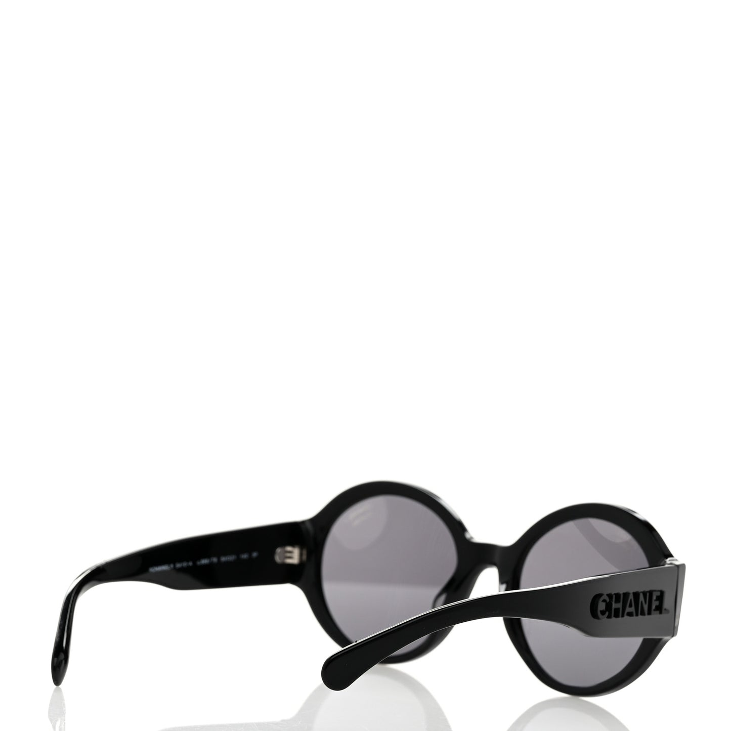 Acetate Polarized Round Sunglasses 5410-A Black