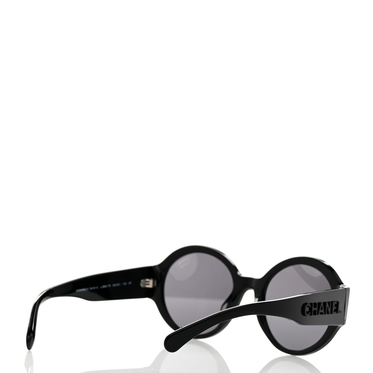 Chanel Acetate Polarized Round Sunglasses 5410-A Black 4 of 8