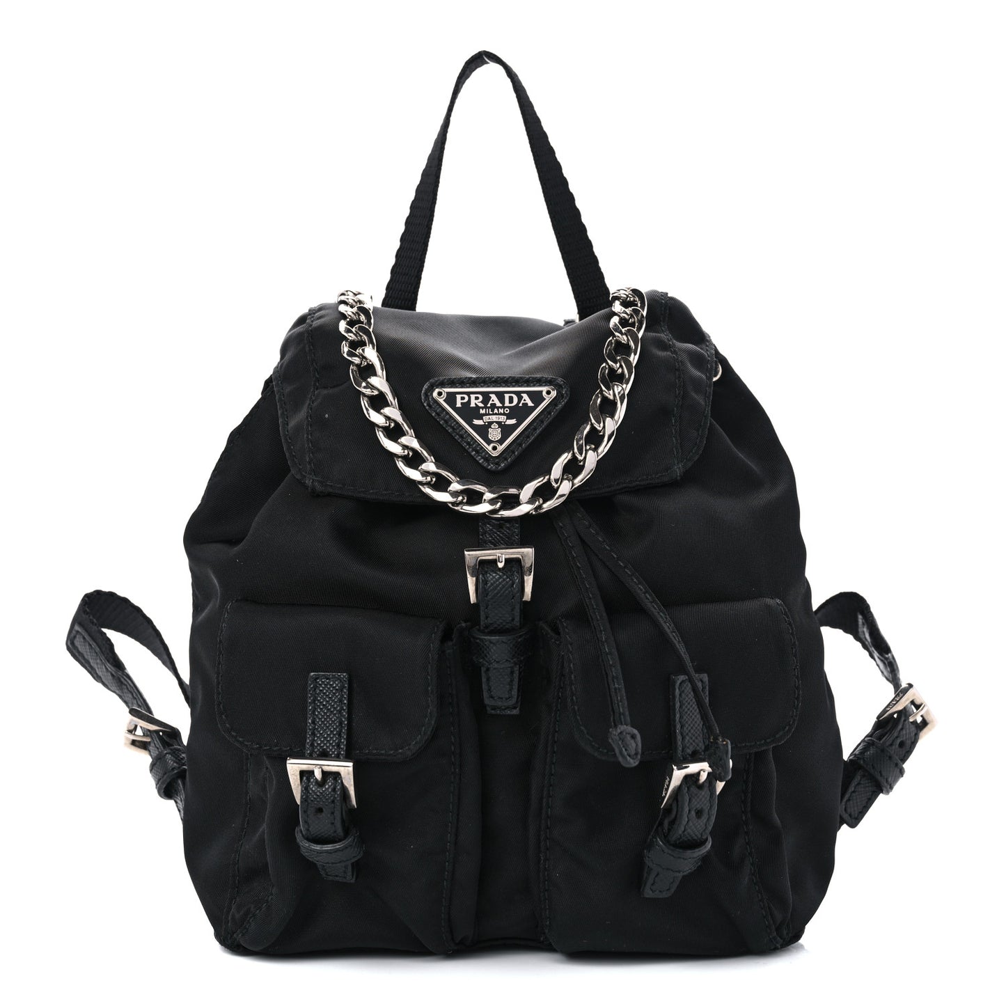 Nylon Vela Mini Crossbody Backpack Black