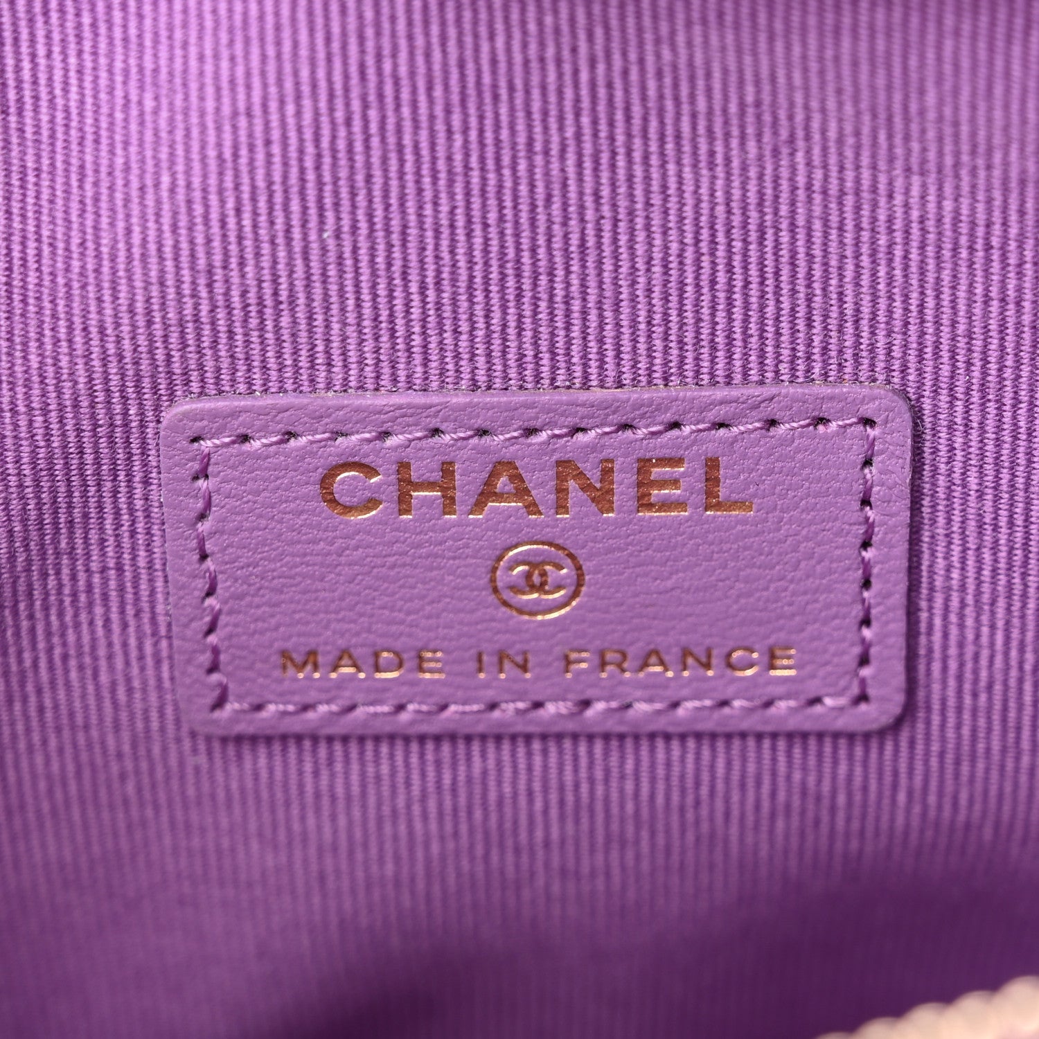 Chanel Lambskin Quilted CC In Love Heart Clutch With Chain Purple 6 of 13