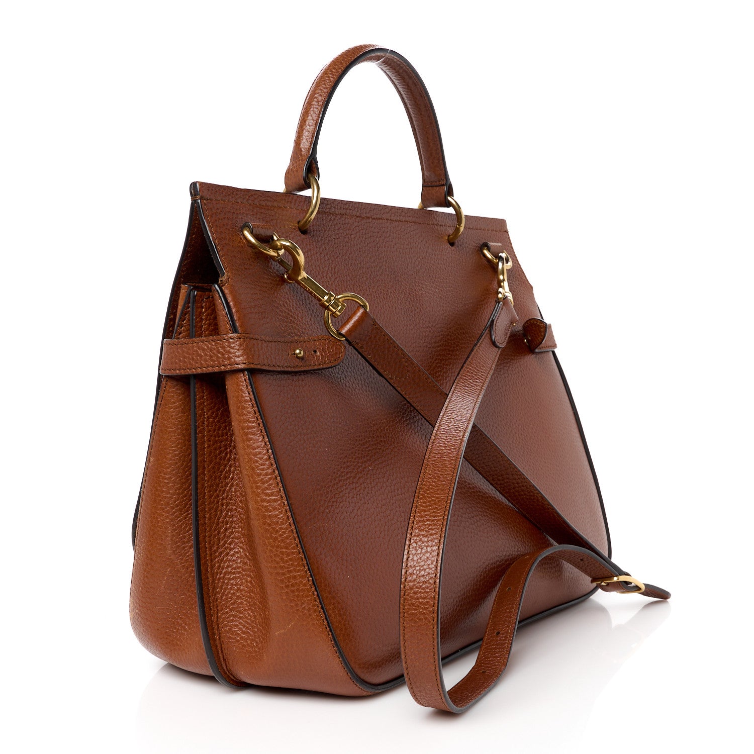 Mulberry Small Classic Grain Calfskin Amberley Satchel Oak 2 of 16