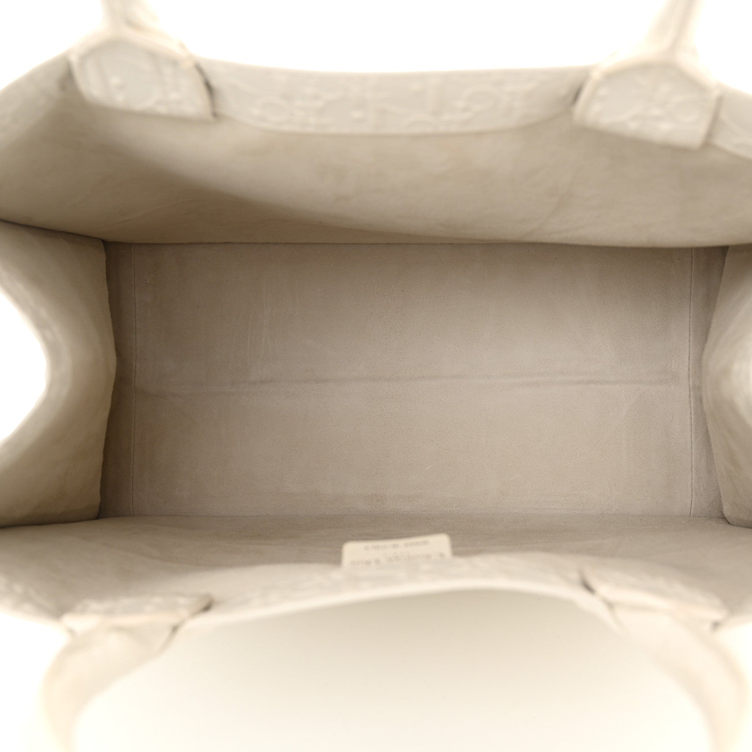 Christian Dior Oblique Calfskin Embossed Medium Book Tote Ivory 5 of 11