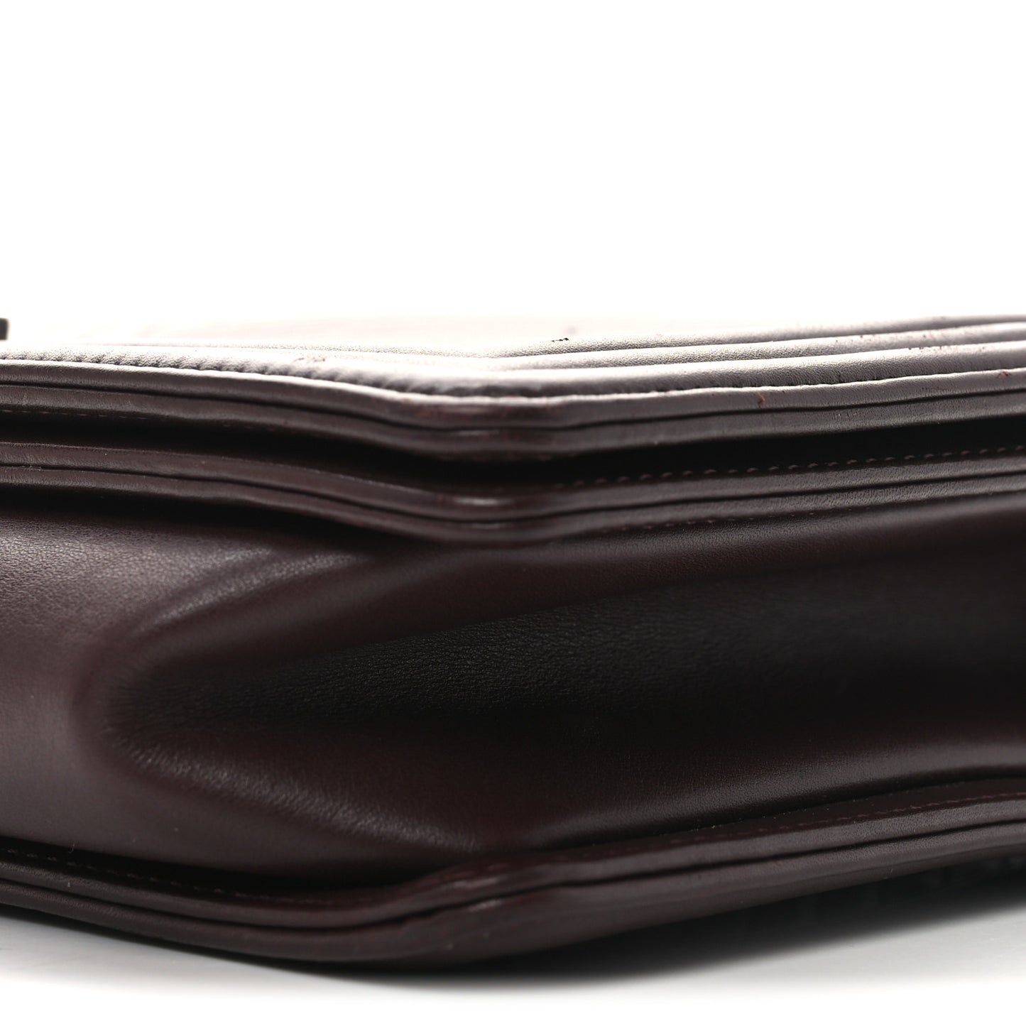 Calfskin Chevron Quilted New Medium Boy Flap Burgundy