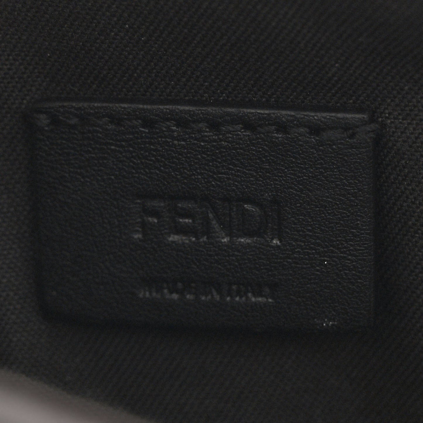 Vitello Soft F is Fendi Bi-Color FF 1974 Embossed Envelope Wallet On Chain with Pouches Maya Black
