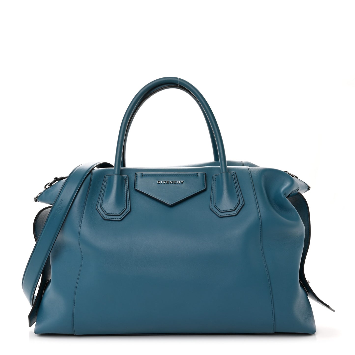 Smooth Calfskin Medium Soft Antigona Petrol Blue
