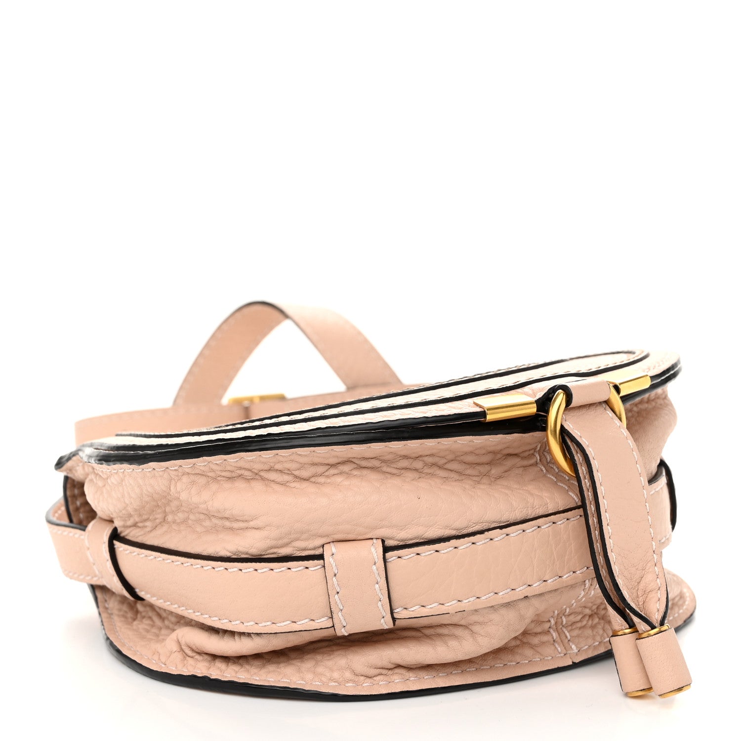 Chloe Grained Calfskin Small Marcie Saddle Bag Anemone Pink 4 of 12