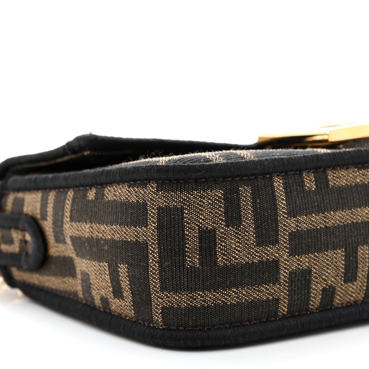 Fabric Jacquard FF 1974 Mini Baguette Tobacco Moro Black