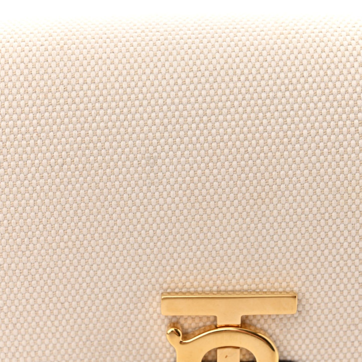Canvas Calfskin Small TB Bag Natural