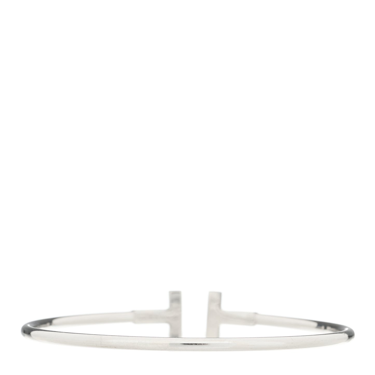 18K White Gold Blue Sapphire T Wire Bracelet