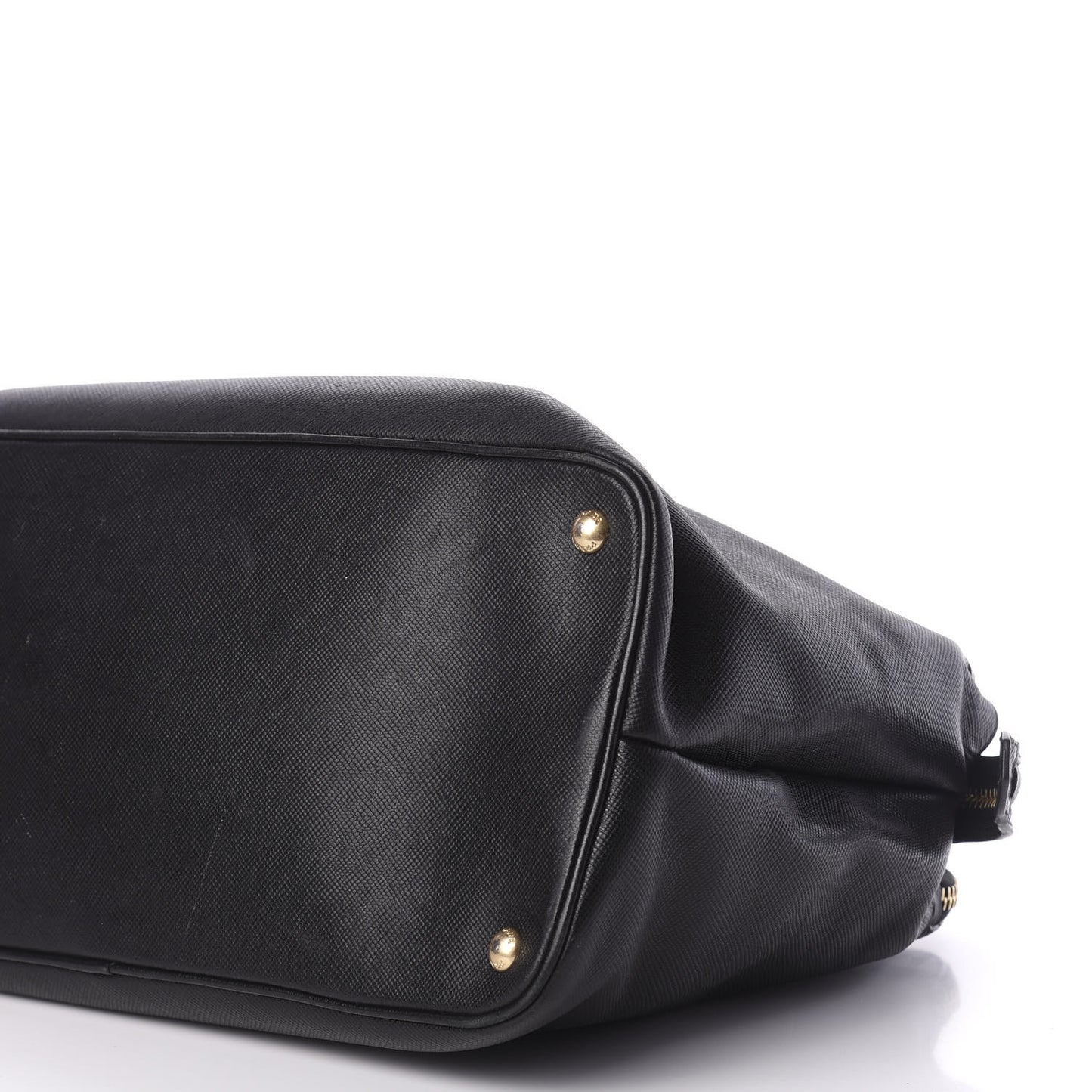 Saffiano Cuir Top Handle Dome Tote Black