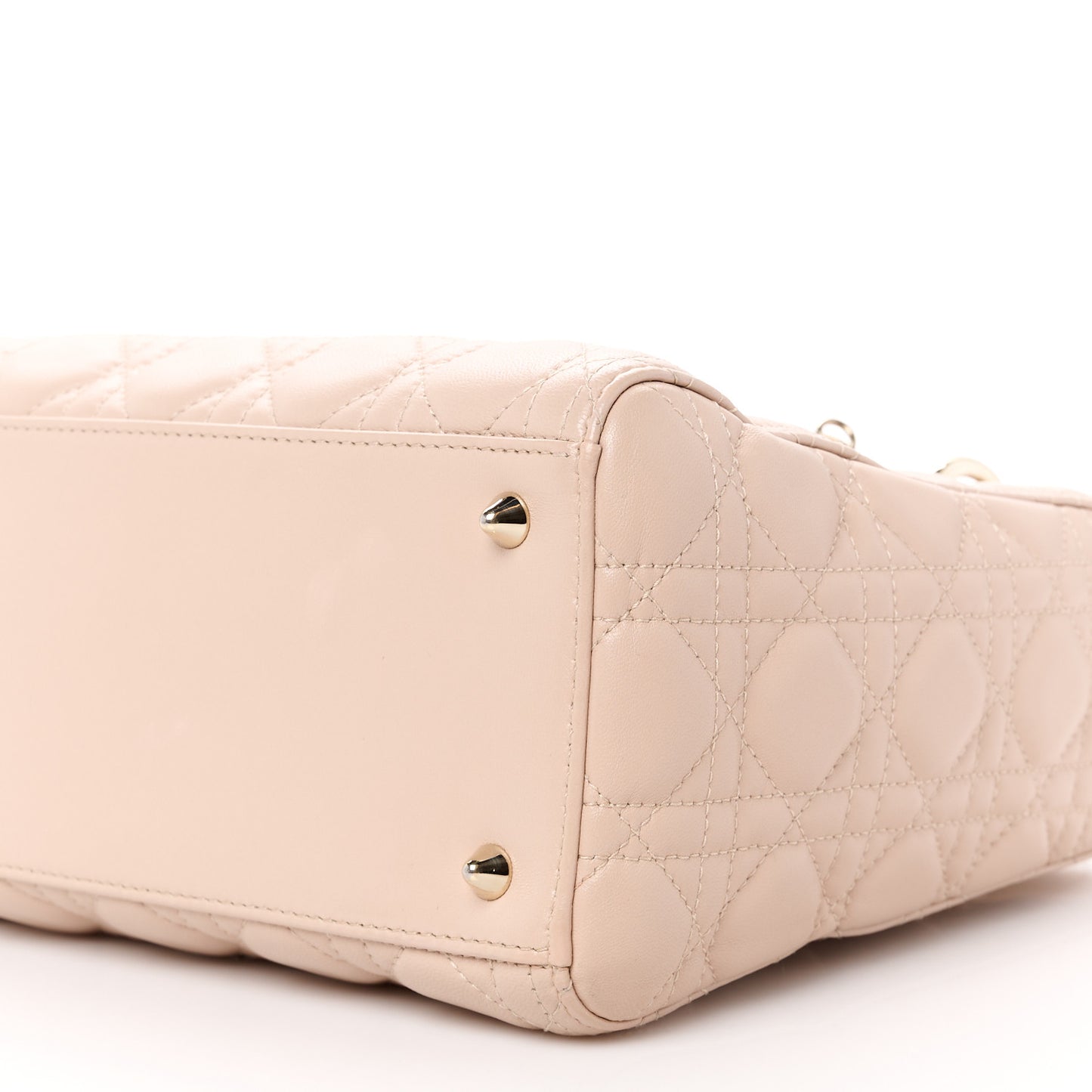 Lambskin Cannage Medium Lady Dior Beige