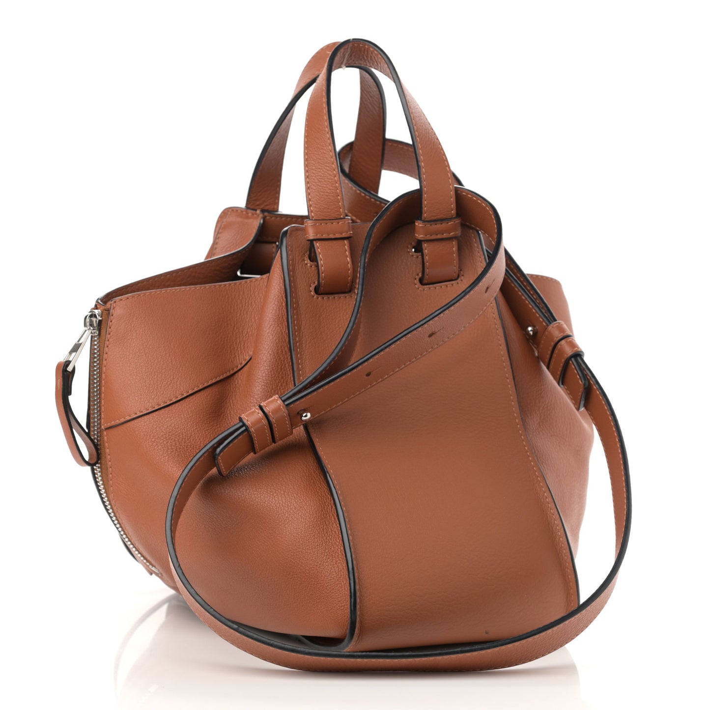 Calfskin Small Hammock Shoulder Bag Tan