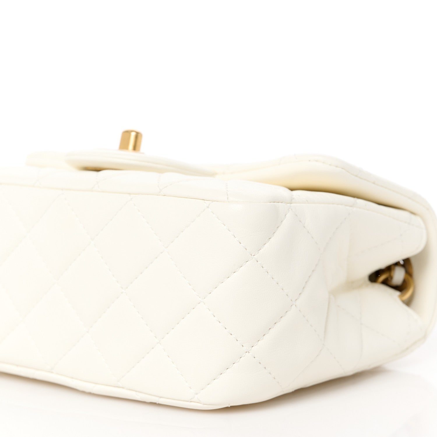Chanel Lambskin Quilted Mini Pearl Crush Flap White 10 of 11