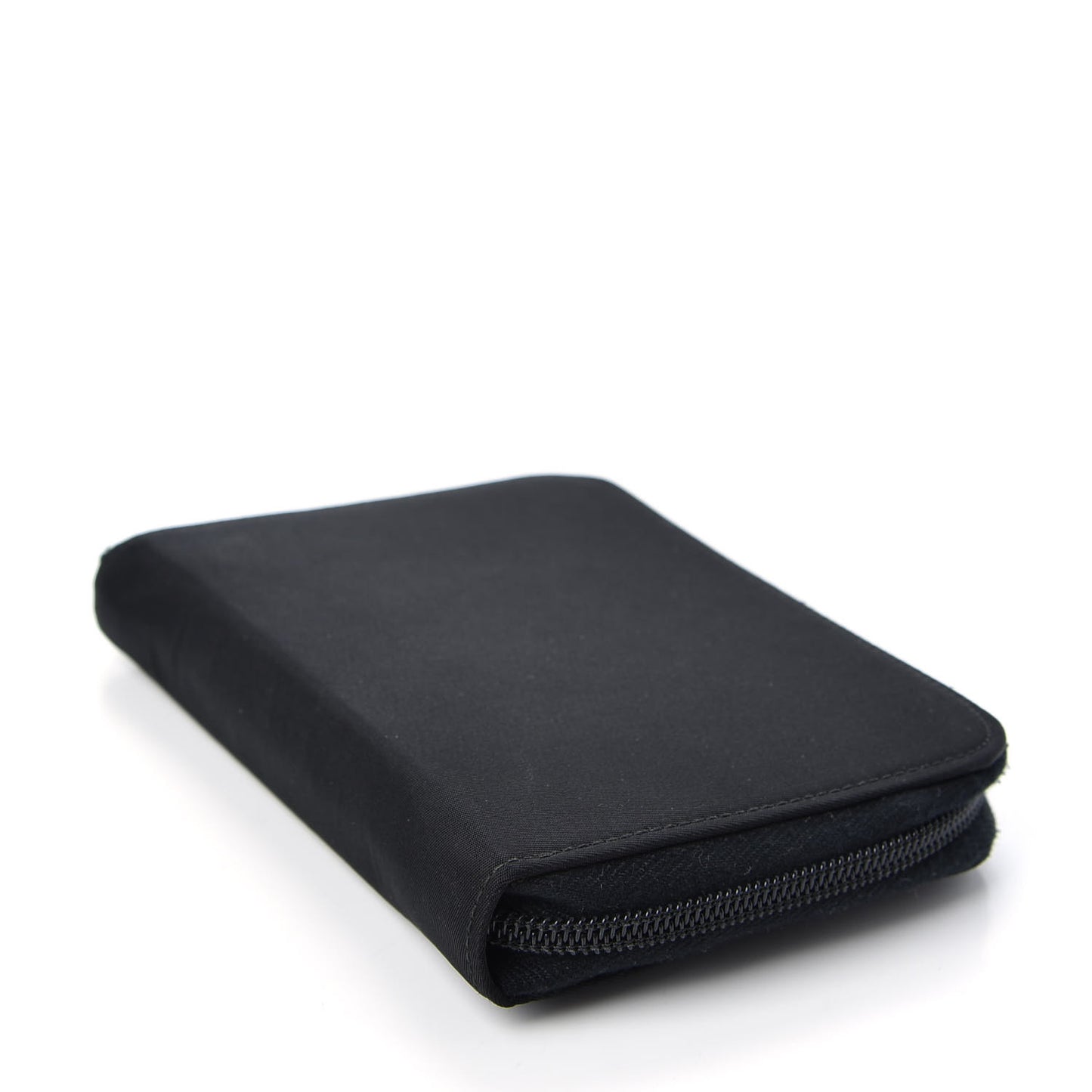 Tessuto Nylon Zip Around Agenda Holder Black