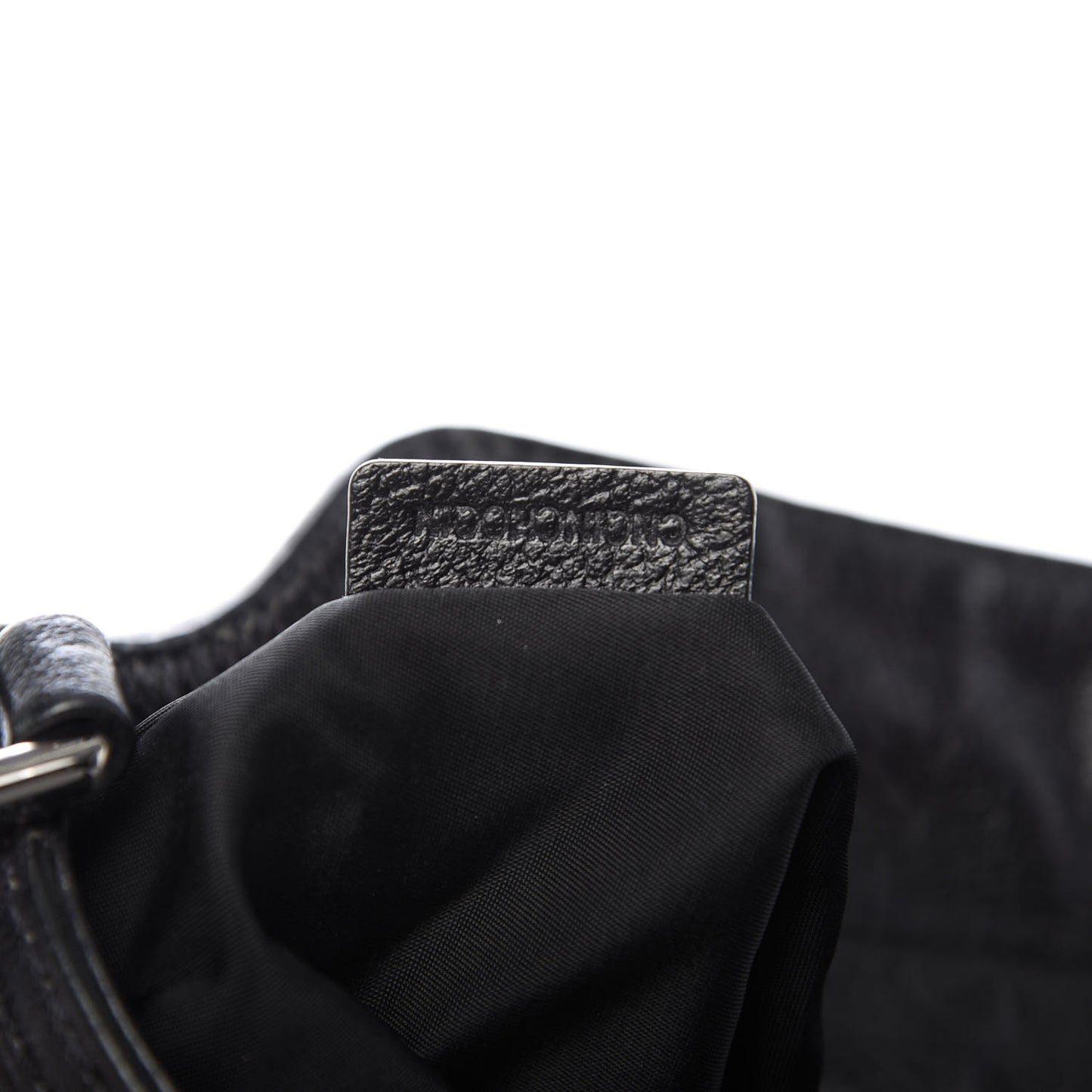 Nylon Tonal Check Torbitt Tote Black