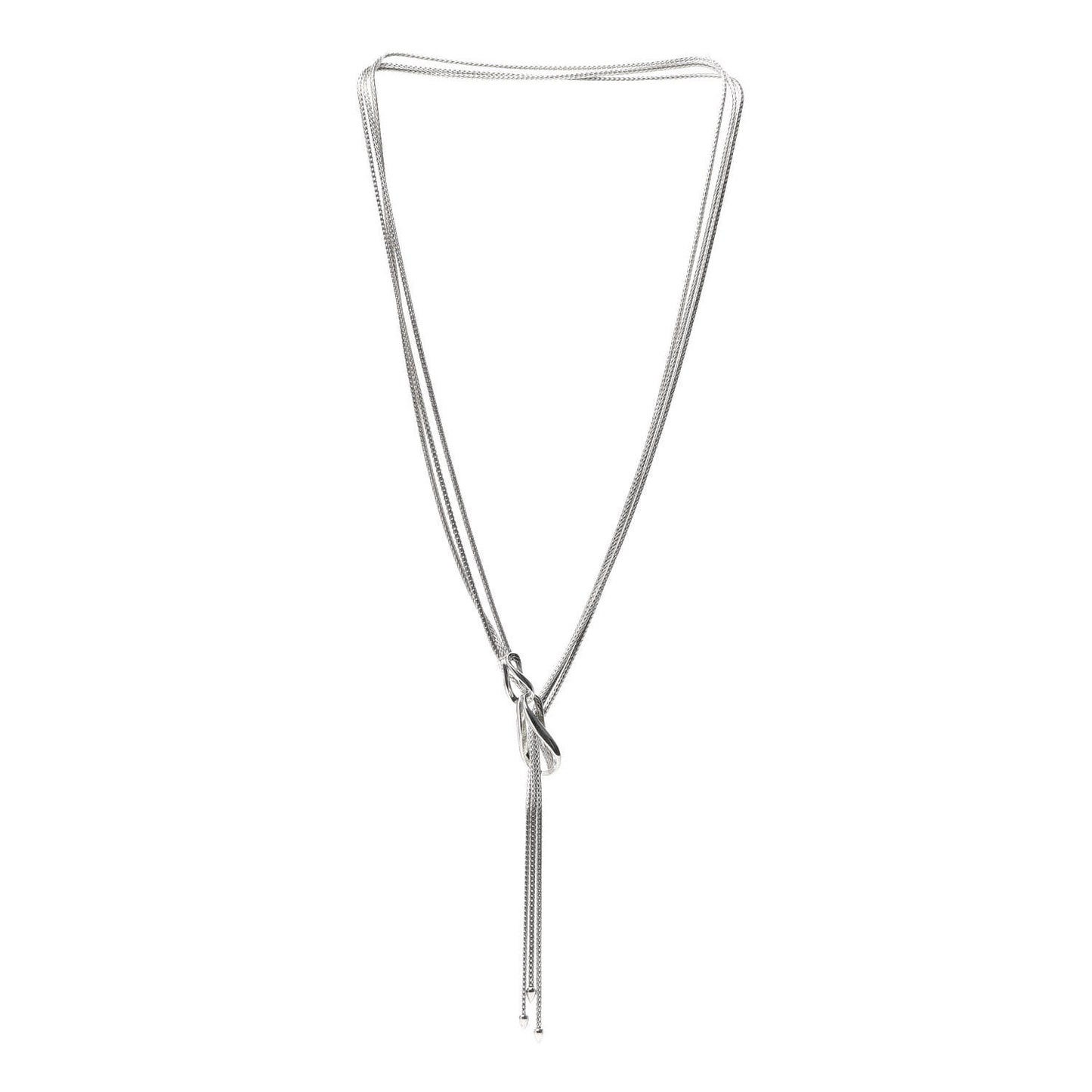 Sterling Silver Asli Classic Chain Link Lariat Necklace