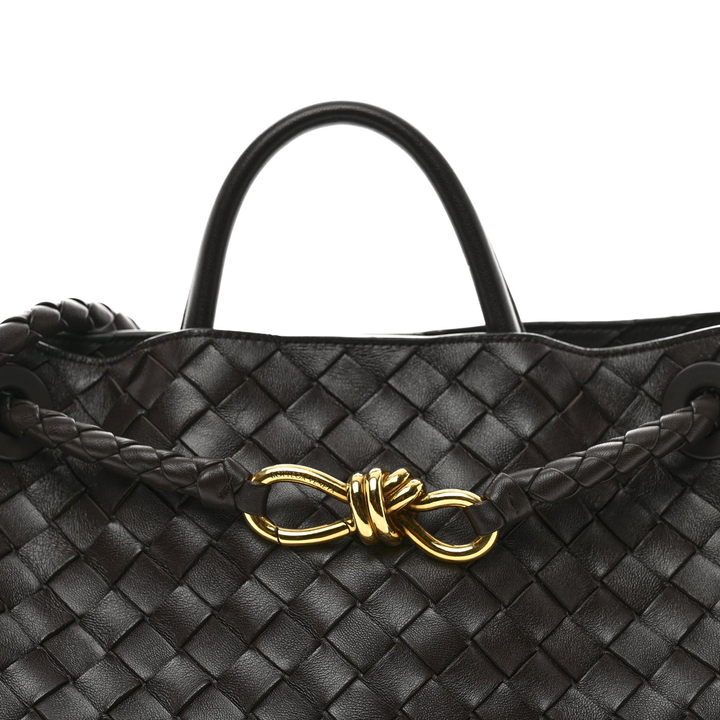 Nappa Intrecciato Medium Andiamo Shoulder Bag Fondant
