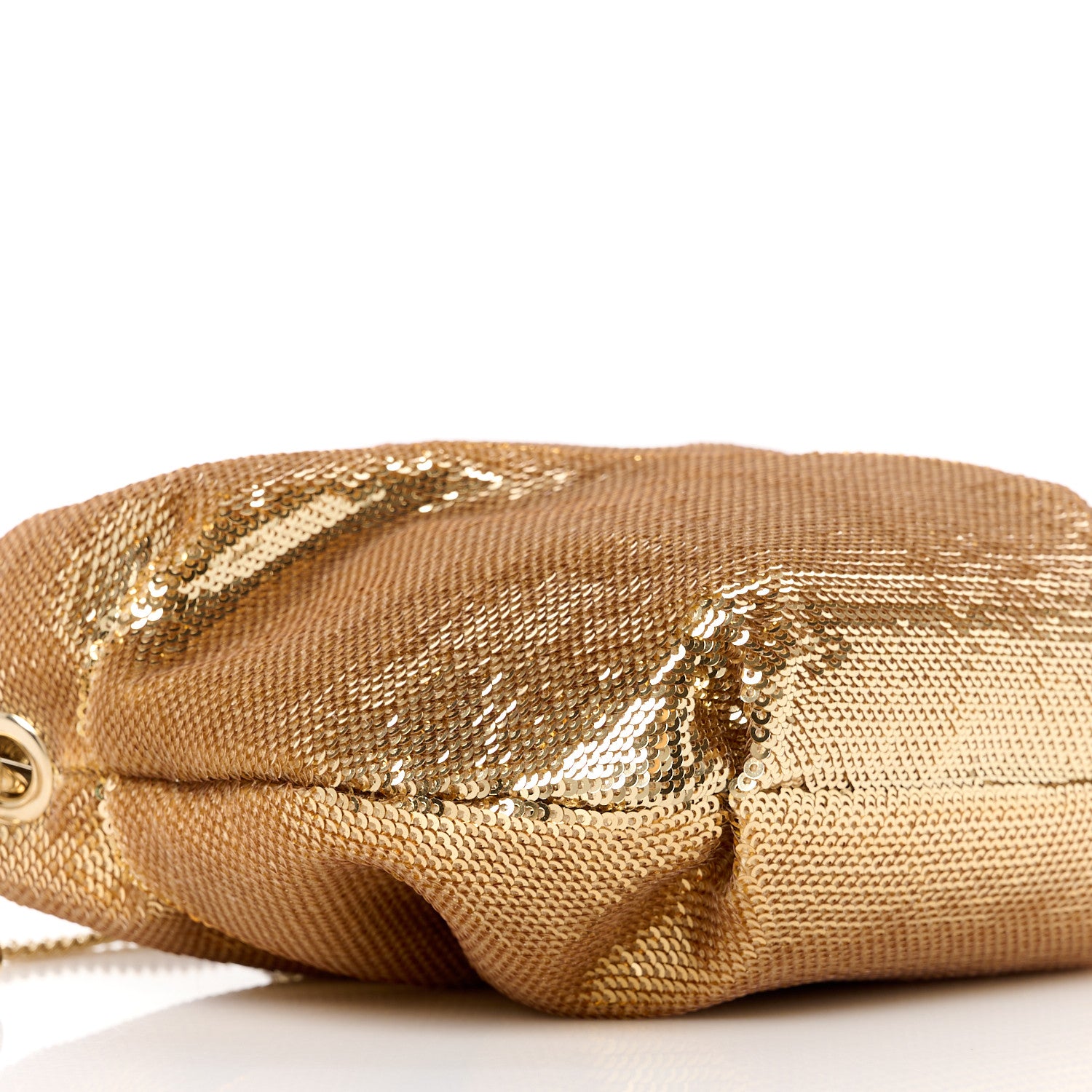 Jimmy Choo Satin Crystal Embellished Bonny Shoulder Bag Gold 10 of 12