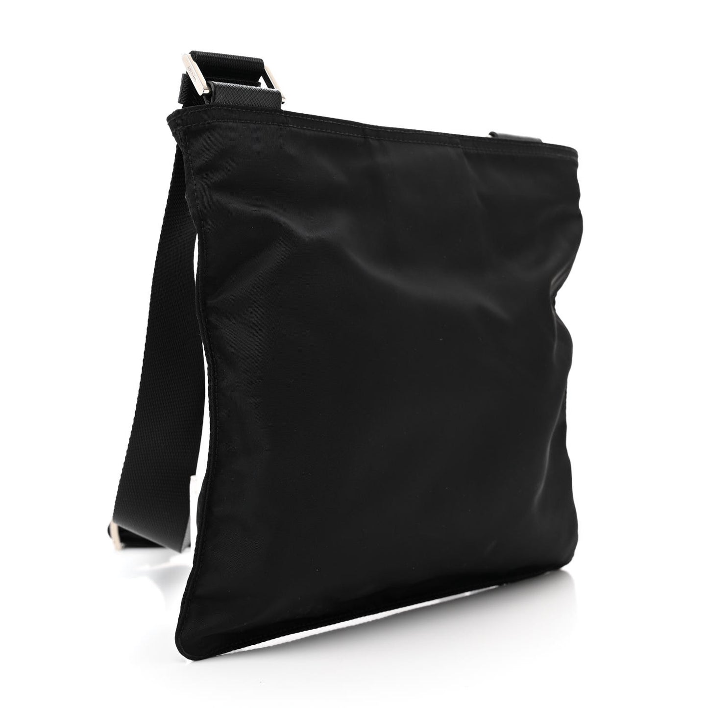 Nylon Vela Flat Messenger Bag Black