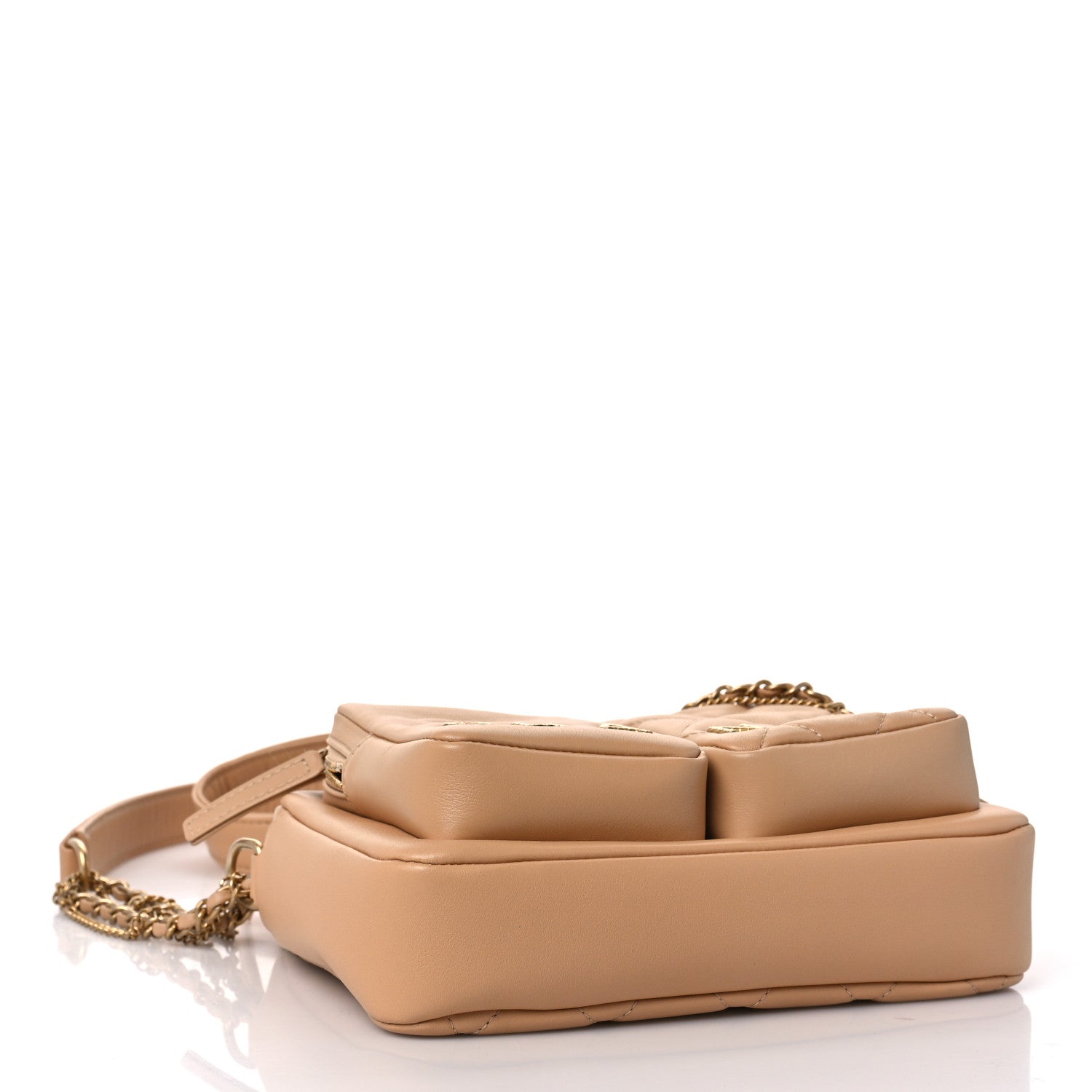 Chanel Calfskin Quilted Small Camera Case Beige 4 of 9