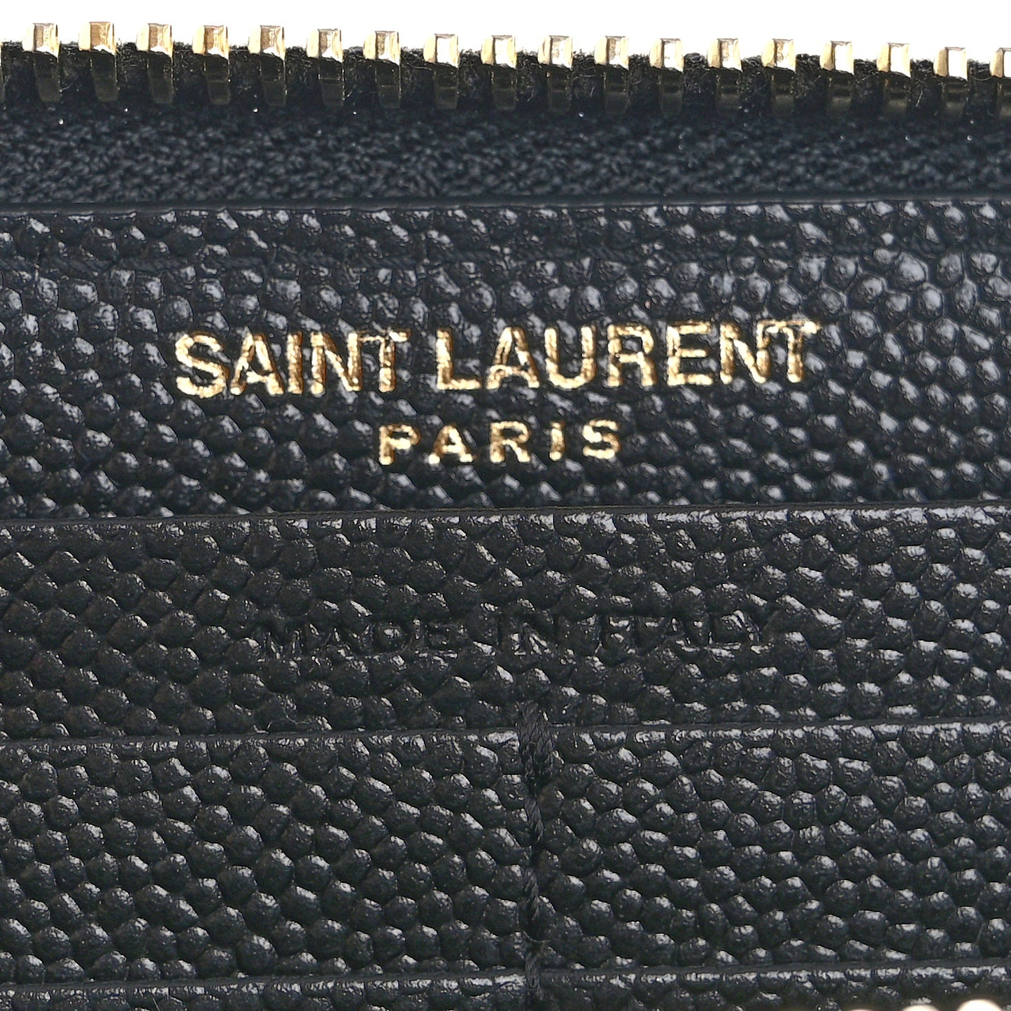 Grain De Poudre Matelasse Chevron Monogram Zip Around Wallet Black