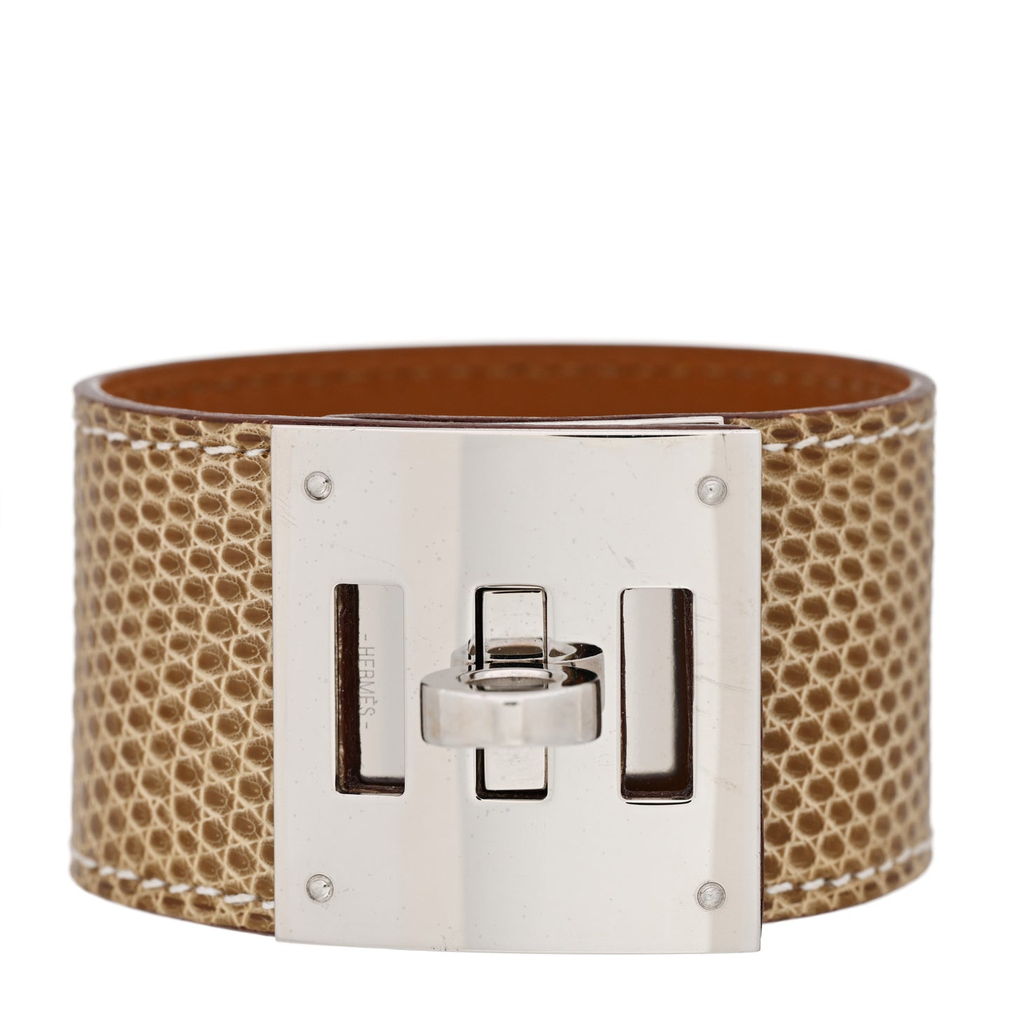 Lizard Kelly Dog Bracelet Ficelle