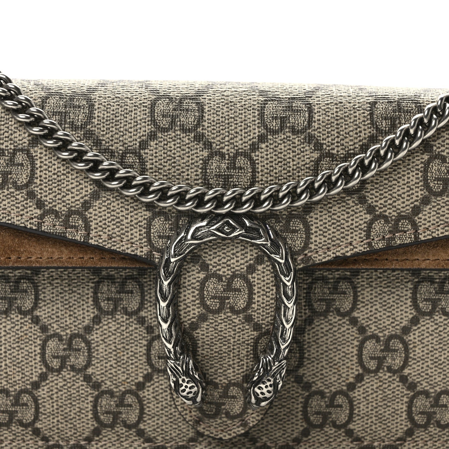 GG Supreme Monogram Super Mini Dionysus Shoulder Bag Taupe