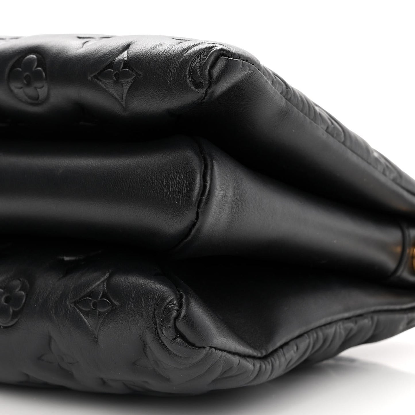 Lambskin Embossed Monogram Coussin PM Black