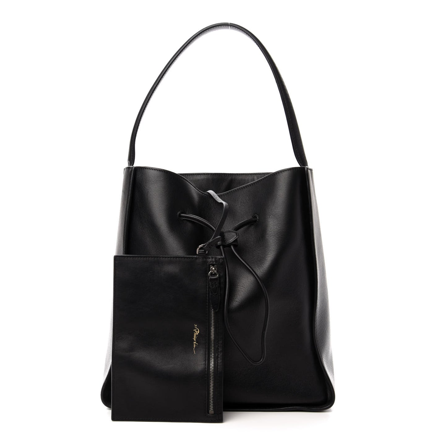 3.1 Smooth Calfskin Large Soleil Bucket Bag Black