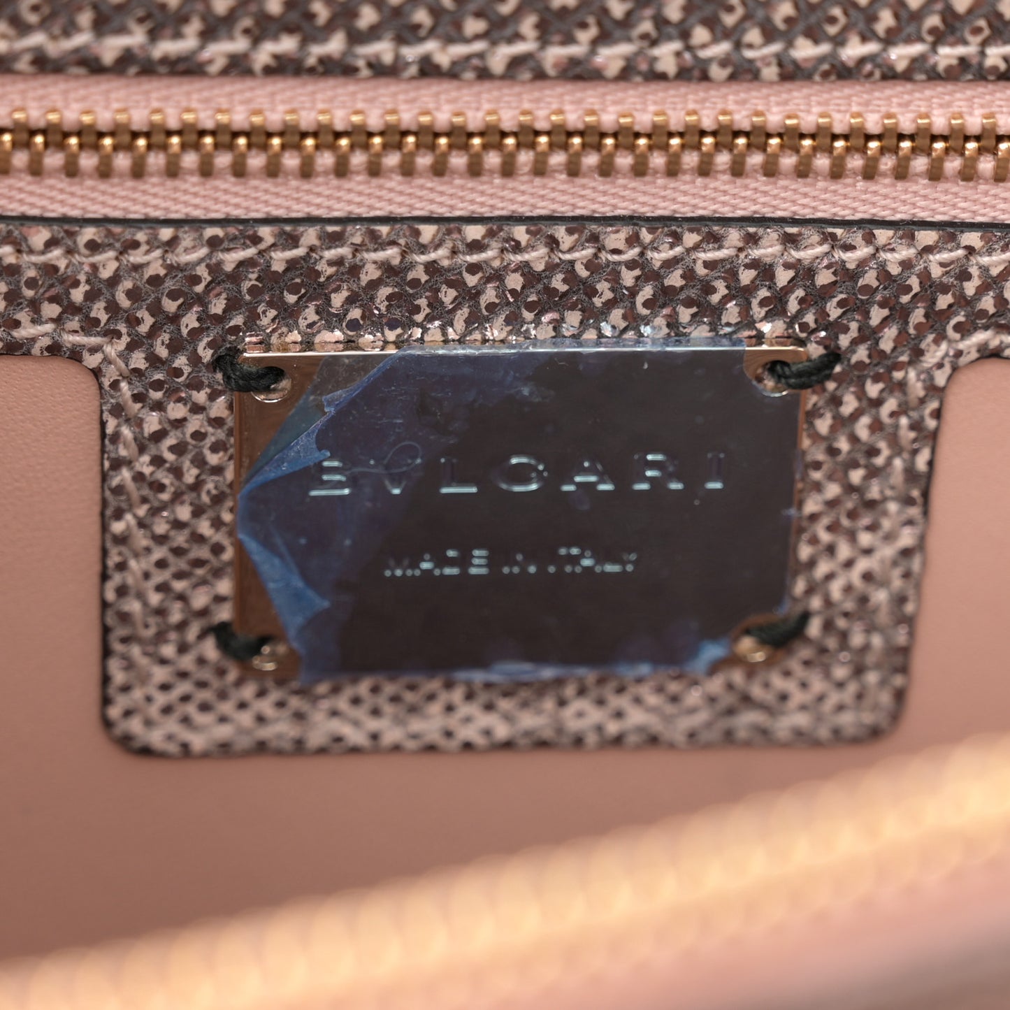 Metallic Karung Serpenti Forever Crossbody Rosa Di Francia