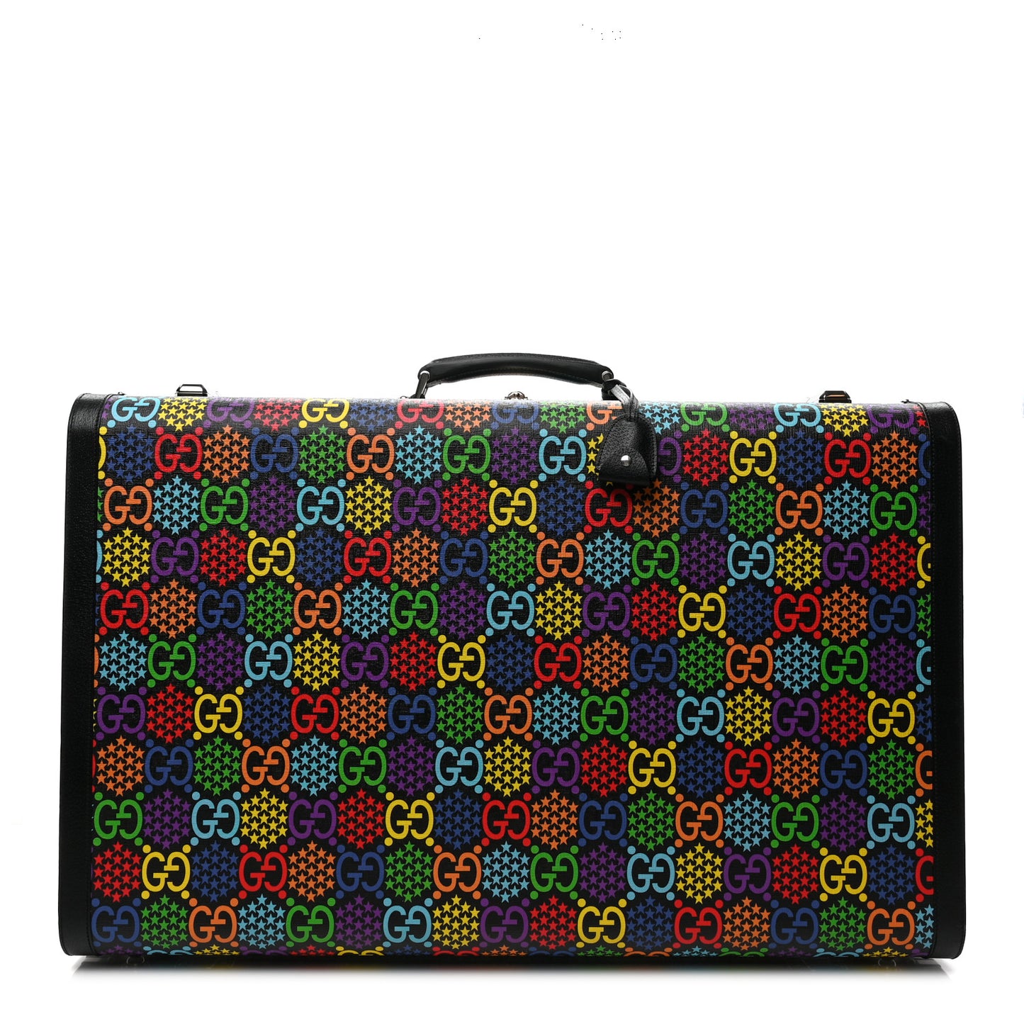 GG Supreme Monogram Psychedelic Extra Large Savoy Suitcase Black Multicolor