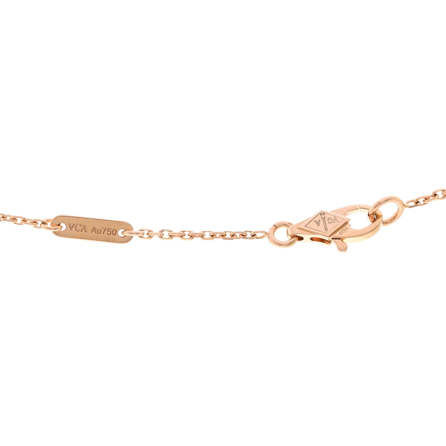 18K Rose Gold Carnelian Sweet Alhambra Pendant Necklace
