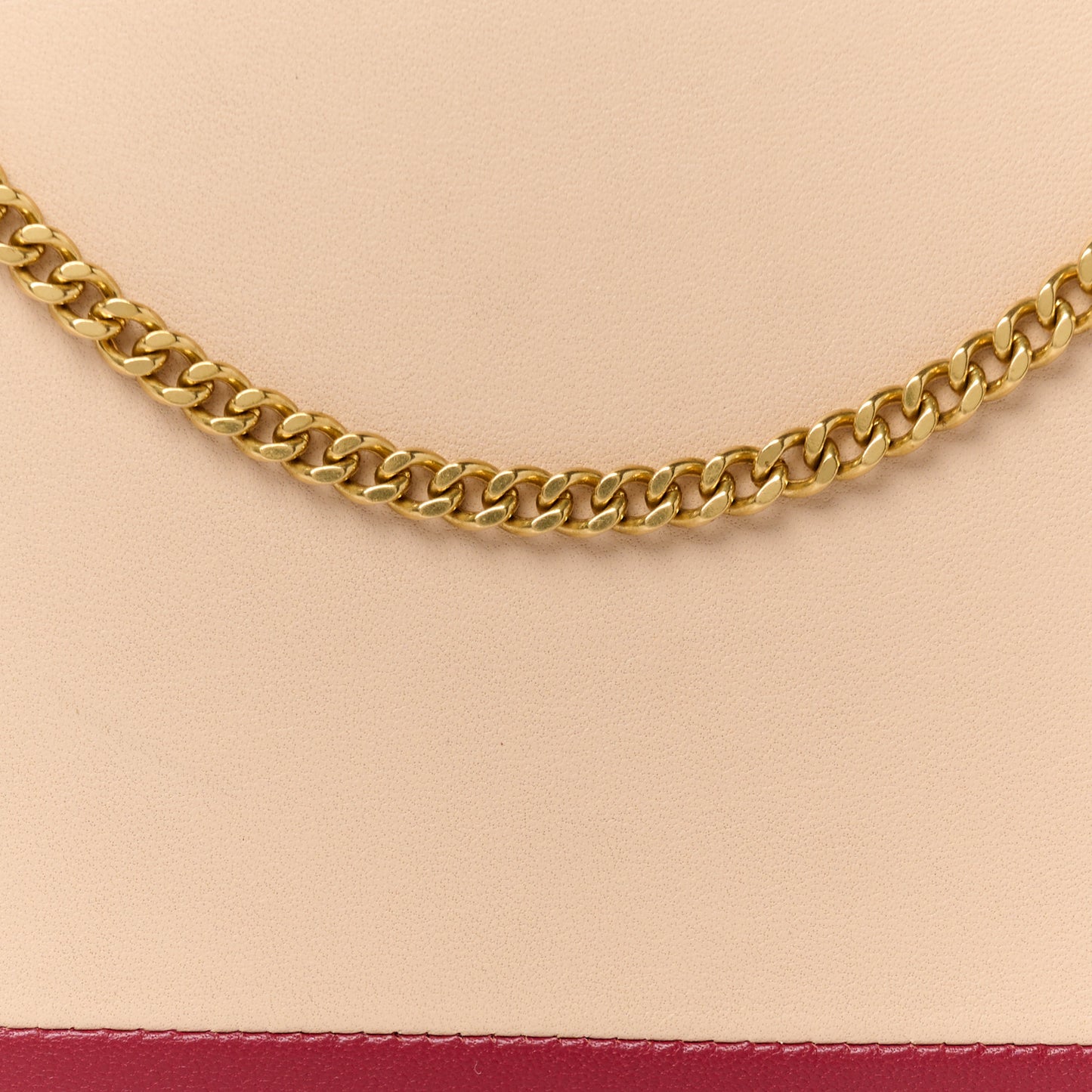 Smooth Lambskin Frame Evening Chain Clutch Ruby Nude