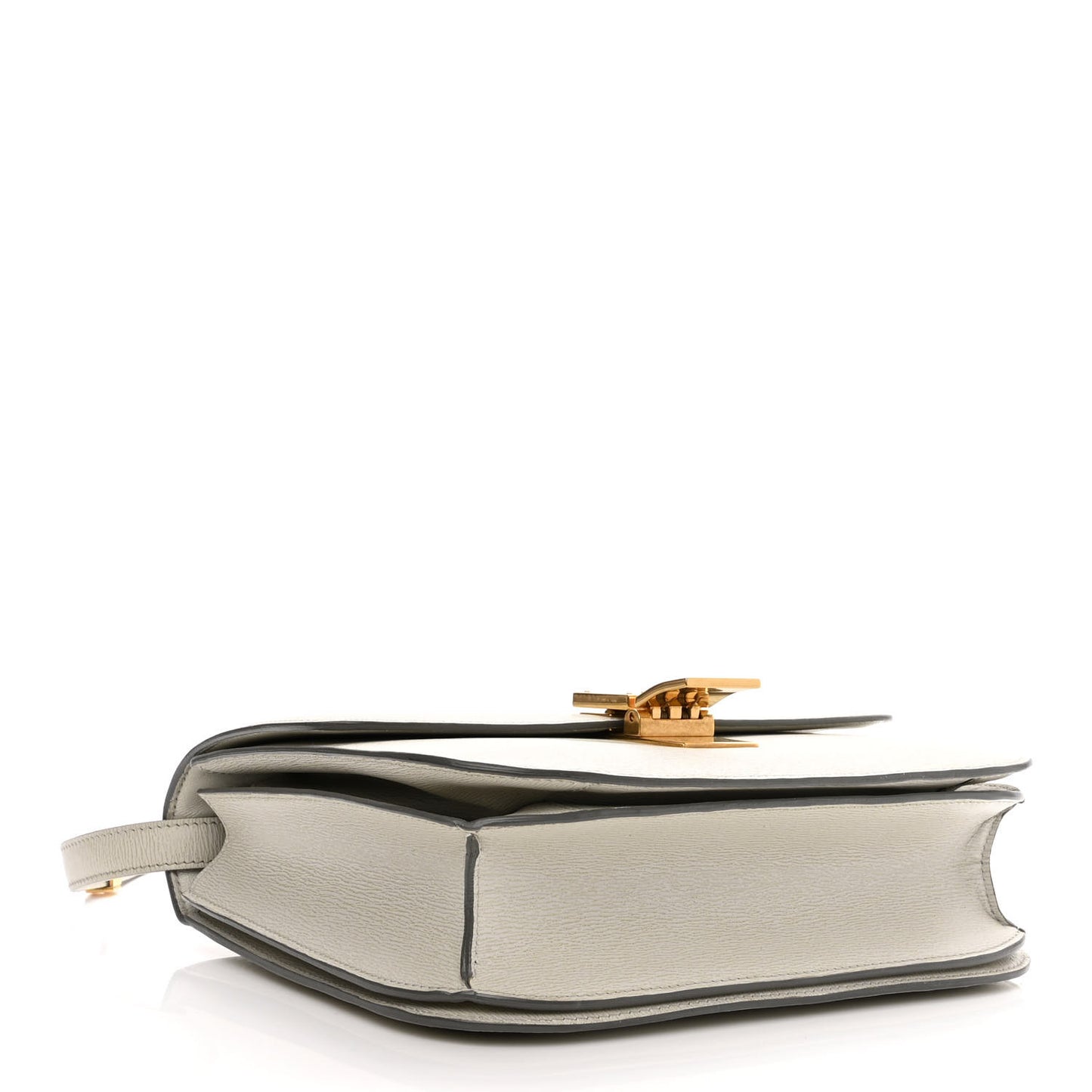 Liege Calfskin Medium Classic Box Flap Bag Pale Grey