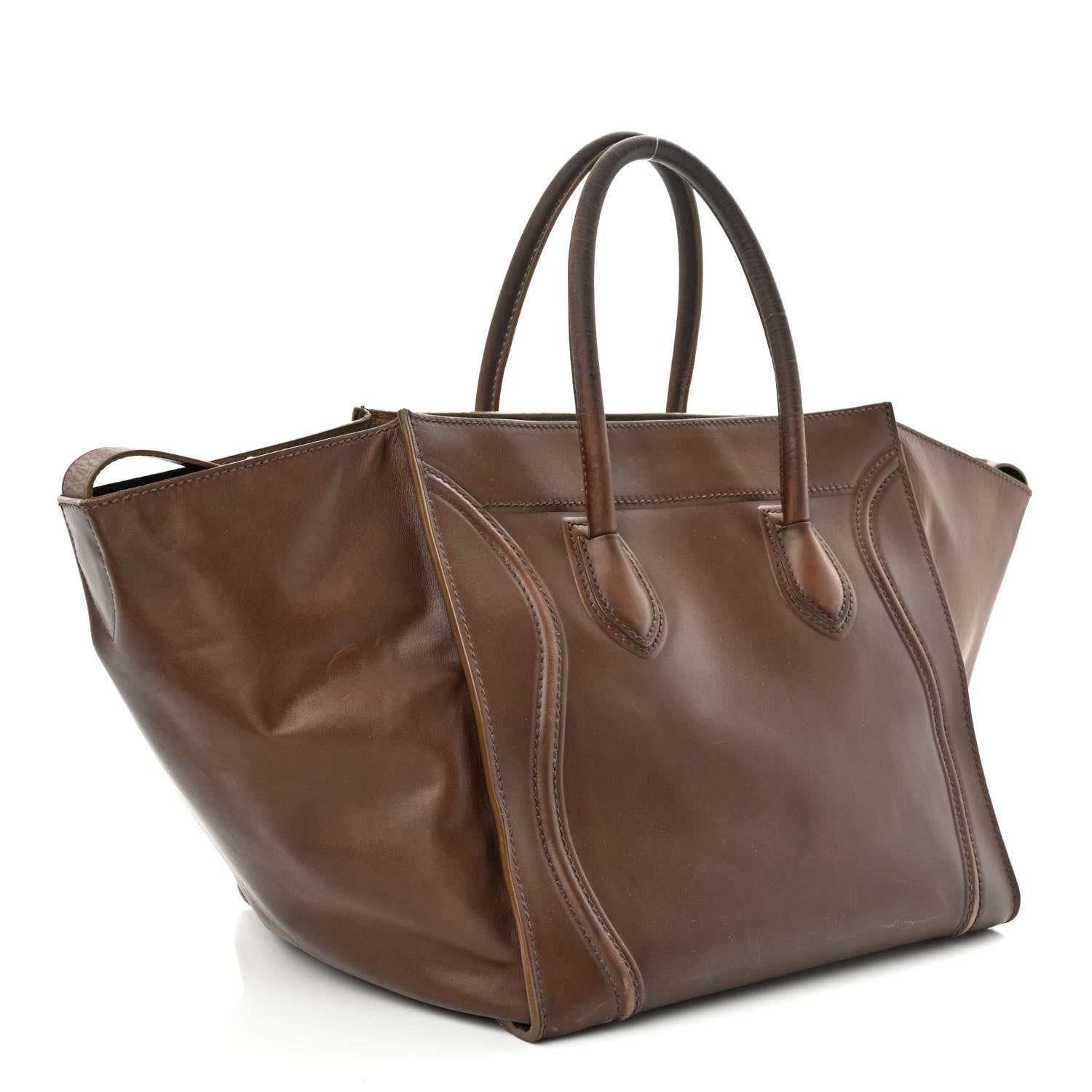 Celine Supple Calfskin Medium Phantom Luggage Taupe 3 of 17