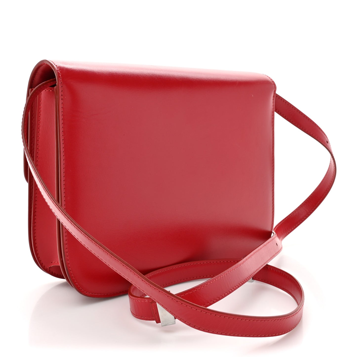 Box Calfskin Medium Classic Box Flap Bag Red