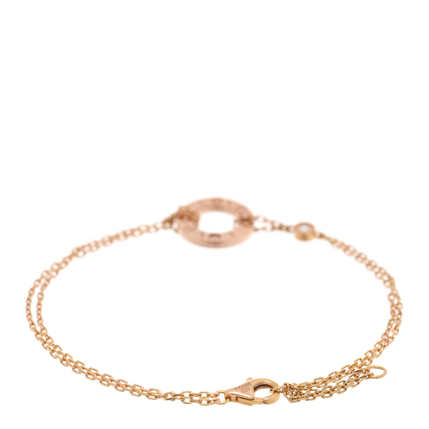 18K Pink Gold Diamond Love Bracelet